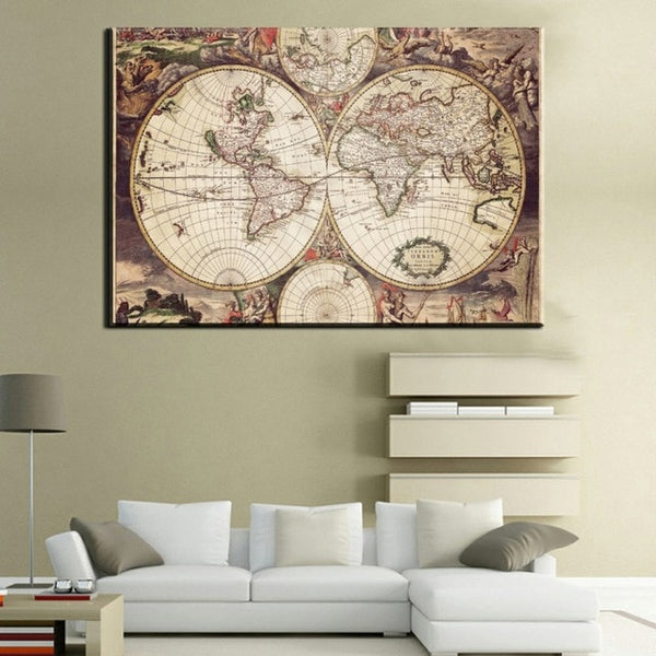 xll205 New Multifuncational Travel Map Custom World Map Poster Traveler Vacation Prints Poster for Living room