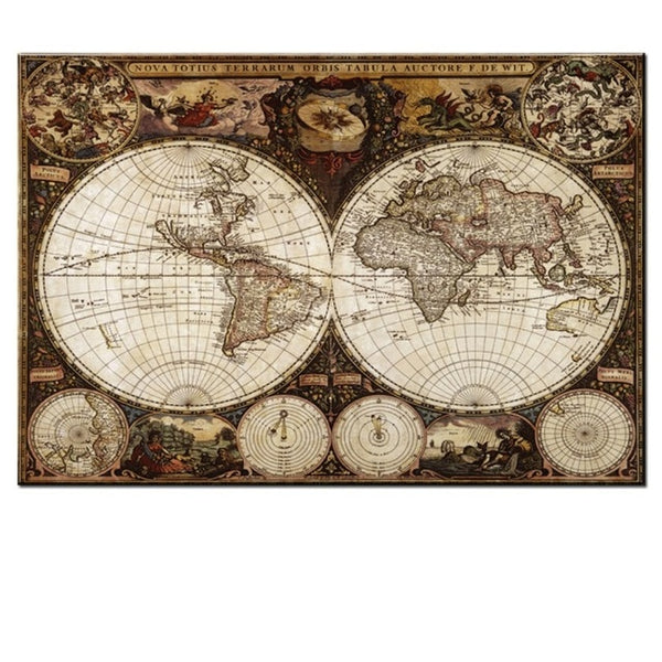 xll205 New Multifuncational Travel Map Custom World Map Poster Traveler Vacation Prints Poster for Living room