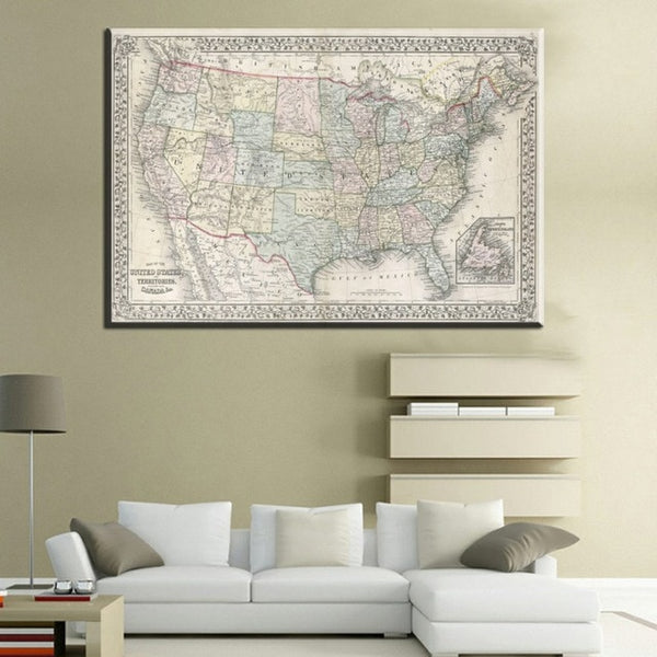 xll205 New Multifuncational Travel Map Custom World Map Poster Traveler Vacation Prints Poster for Living room