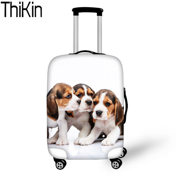THIKIN Suitcase Cover 3D Husky Elastic Luggage Protective Case Covers Anti-scratch Luggage Protective Covers for Suitcase New