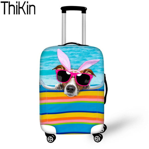THIKIN Suitcase Cover 3D Husky Elastic Luggage Protective Case Covers Anti-scratch Luggage Protective Covers for Suitcase New