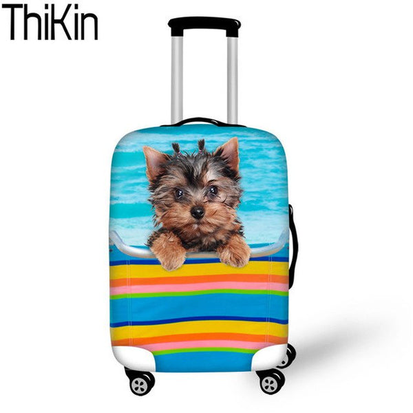 THIKIN Suitcase Cover 3D Husky Elastic Luggage Protective Case Covers Anti-scratch Luggage Protective Covers for Suitcase New