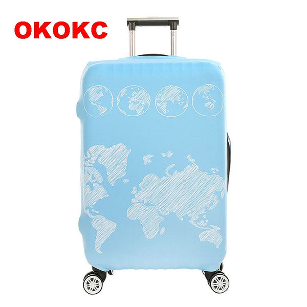 OKOKC Global World Thickest Travel Luggage Suitcase Protective Cover for Trunk Apply to 18''-32'' Suitcase Cover Elastic