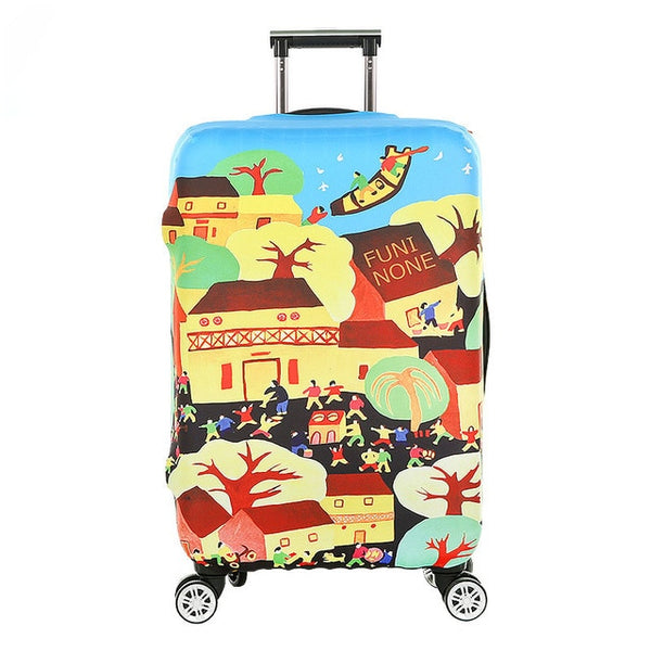 OKOKC Global World Thickest Travel Luggage Suitcase Protective Cover for Trunk Apply to 18''-32'' Suitcase Cover Elastic