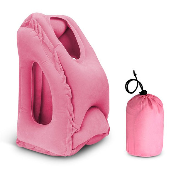 Inflatable Travel Pillow Airplane Neck Pillow Sleep Nap Air Cushion Outdoor Camping Mat Lightweight Portable Traveling Pillow