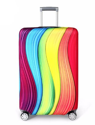 Fashion Rainbow Suitcase Cover Travel Luggage Covers Trolley Suitcase Protective Covers capa protetora para mala 18-32''Cover