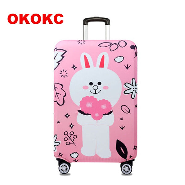 OKOKC Cartoon Rabbit Thickest Suitcase Cover for Trunk Case for 18''-32'' Suitcase Elastic Luggage Cover Travel Accessories