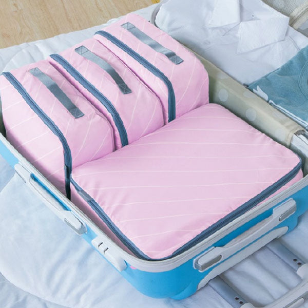 Yesello 4pcs/set Waterproof Nylon Travel Organizer Travel Cohtes Bag Travel Washing Bag Travel Accessories