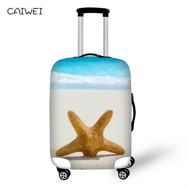 Travel Accessories Suitcase Protective Covers Elasticity Beach Starfish Luggage Covers for 18-30 Inch Thickest Suitcase Cover