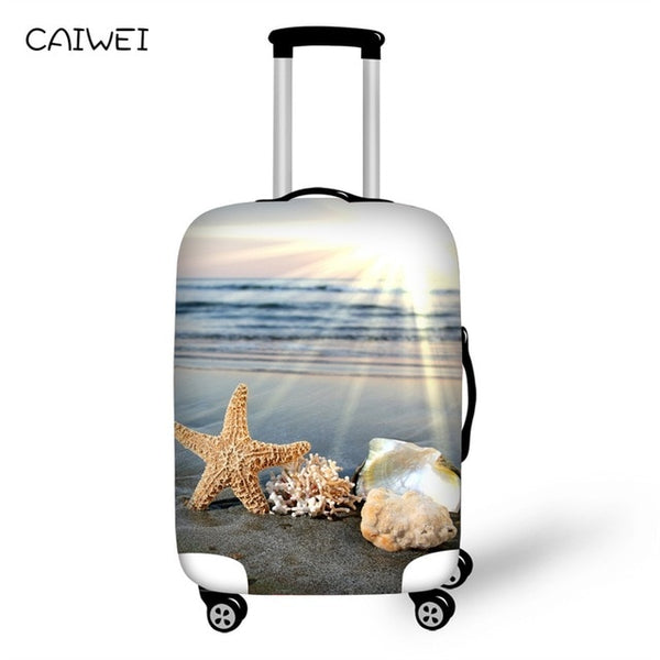 Travel Accessories Suitcase Protective Covers Elasticity Beach Starfish Luggage Covers for 18-30 Inch Thickest Suitcase Cover