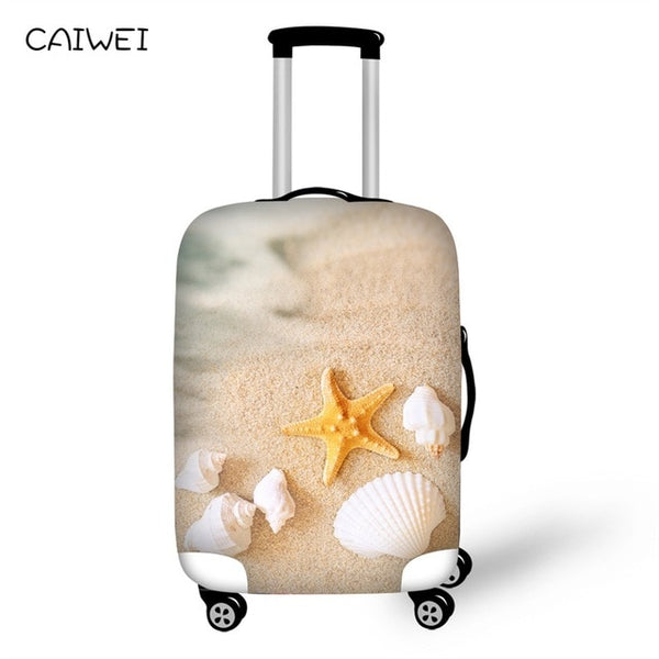Travel Accessories Suitcase Protective Covers Elasticity Beach Starfish Luggage Covers for 18-30 Inch Thickest Suitcase Cover