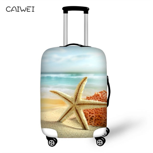 Travel Accessories Suitcase Protective Covers Elasticity Beach Starfish Luggage Covers for 18-30 Inch Thickest Suitcase Cover