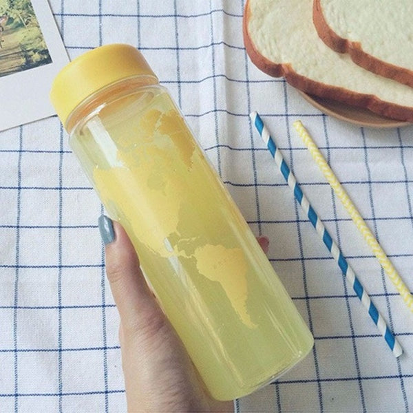 Water Fruit Juice Bottle Portable Travel Bottle PC Map Bottles for Travel Travel Accessories
