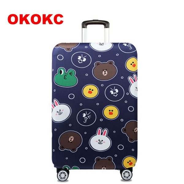 OKOKC Animal Cartoon Thickest Suitcase Cover for Trunk Case for 18''-32'' Suitcase Elastic Luggage Cover Travel Accessories
