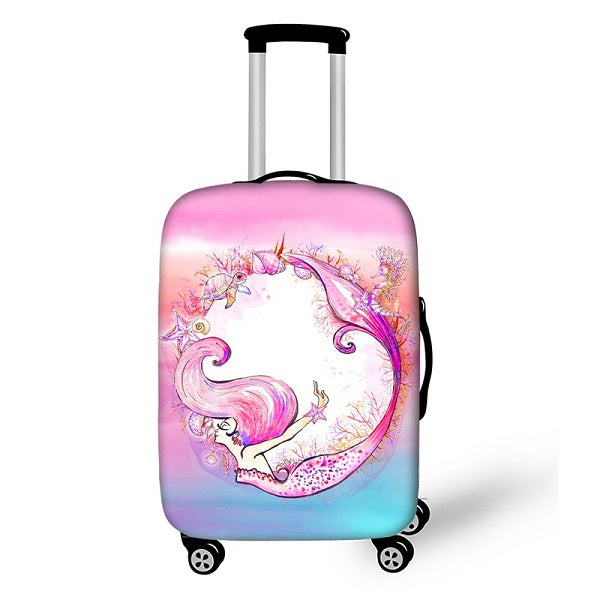 FORUDESIGNS 3D Fantasy Mermaid Travel Luggage Protective Covers For Girls Bagages Suitcase Cover Waterproof Travel Accessories