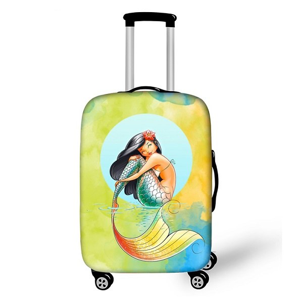 FORUDESIGNS 3D Fantasy Mermaid Travel Luggage Protective Covers For Girls Bagages Suitcase Cover Waterproof Travel Accessories