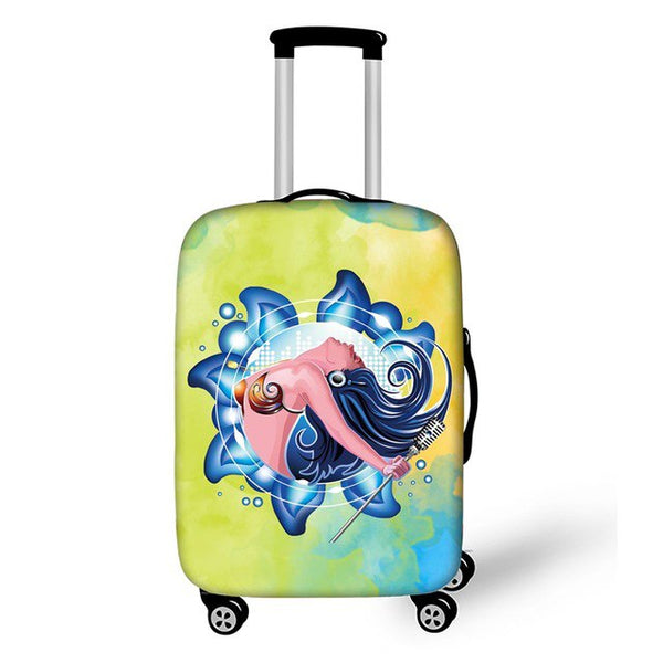 FORUDESIGNS 3D Fantasy Mermaid Travel Luggage Protective Covers For Girls Bagages Suitcase Cover Waterproof Travel Accessories