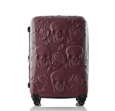 2017 Travel Skull Luggage Cool Skull Luggage Suitcase Fashion Flower Women Or Men Suitcase Travel