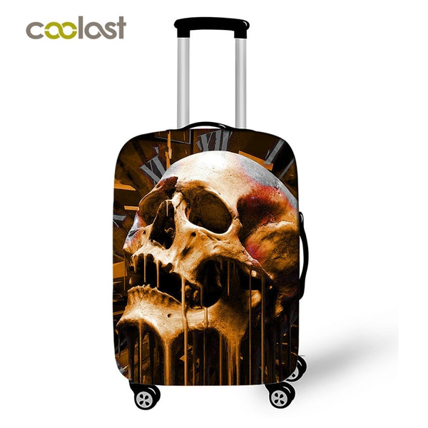 Cool Skull Suitcase Cover Hipster Dust-proof Luggages Protective Cover Fire Angel Skull Suitcase Protector Travel Accessories