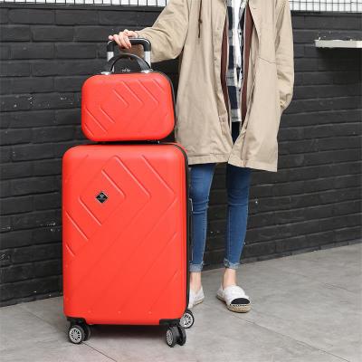 Runningtiger 14+20 22 24 26" inch ladies suitcase luggage couple luggage bag, ABS suitcase rolling luggage suitcase on wheels