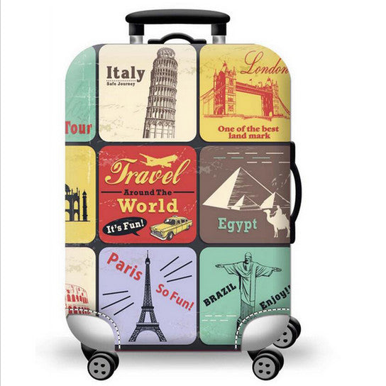 Luggage Case Bag Elastic Cover Printed Suitcase Cover Protector