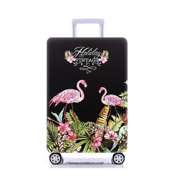 OKOKC Elastic Thickest Flamingos Luggage Cover Suitcase Protective Cover for Trunk Case Apply to 19''-32'' Suitcase Cover