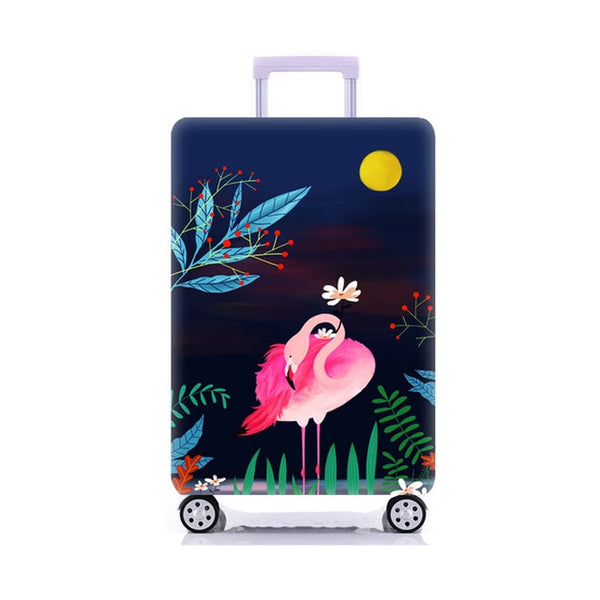 OKOKC Elastic Thickest Flamingos Luggage Cover Suitcase Protective Cover for Trunk Case Apply to 19''-32'' Suitcase Cover