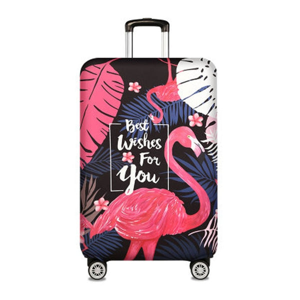 OKOKC Elastic Thickest Flamingos Luggage Cover Suitcase Protective Cover for Trunk Case Apply to 19''-32'' Suitcase Cover
