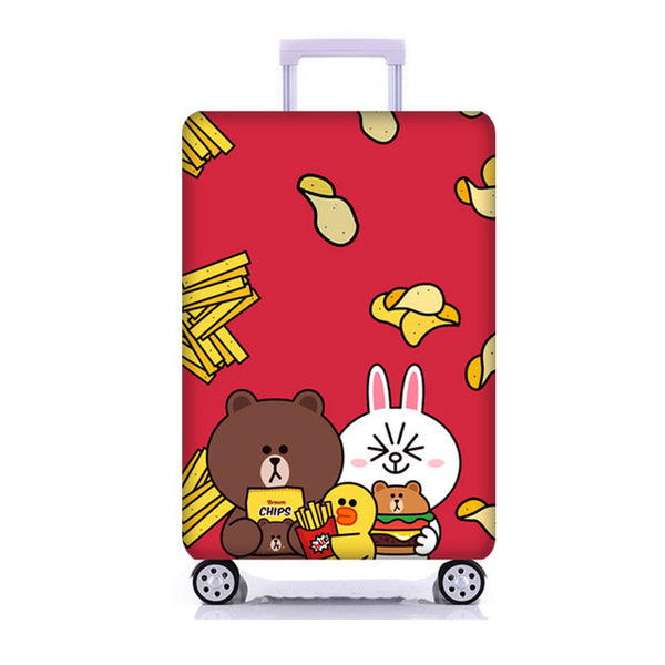 OKOKC Elastic Thickest Flamingos Luggage Cover Suitcase Protective Cover for Trunk Case Apply to 19''-32'' Suitcase Cover