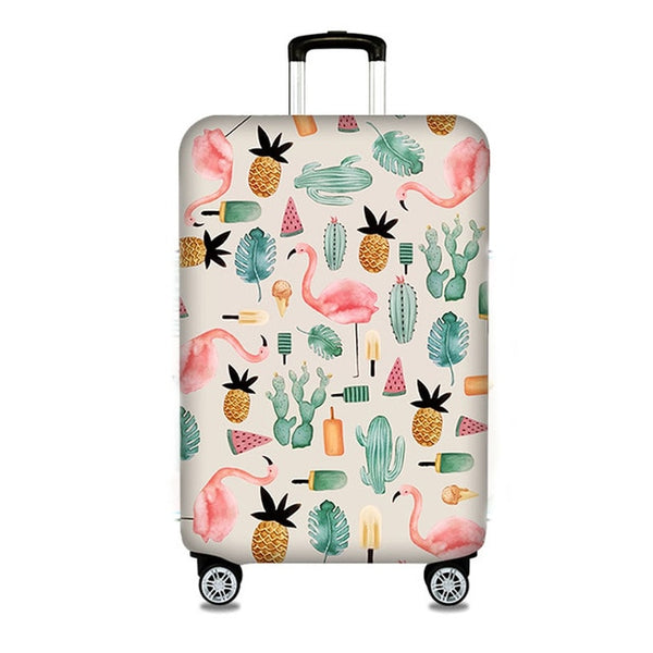 OKOKC Elastic Thickest Flamingos Luggage Cover Suitcase Protective Cover for Trunk Case Apply to 19''-32'' Suitcase Cover