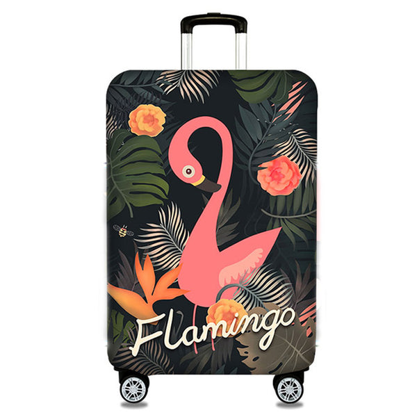 OKOKC Elastic Thickest Flamingos Luggage Cover Suitcase Protective Cover for Trunk Case Apply to 19''-32'' Suitcase Cover