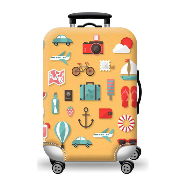 TDC Elastic Luggage Cover Luggage Suitcase cover Super Lightweight Luggage Protector Dustproof Suitcase Cover … (color1, M)