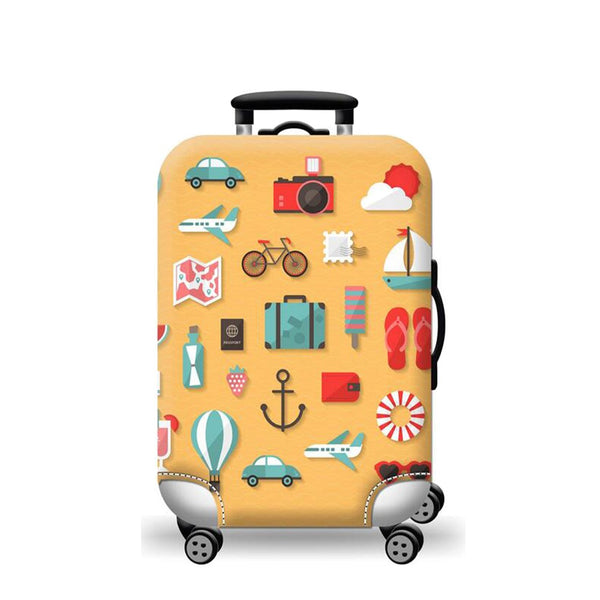TDC Elastic Luggage Cover Luggage Suitcase cover Super Lightweight Luggage Protector Dustproof Suitcase Cover … (color1, M)