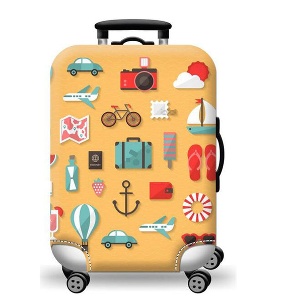 TDC Elastic Luggage Cover Luggage Suitcase cover Super Lightweight Luggage Protector Dustproof Suitcase Cover … (color1, M)