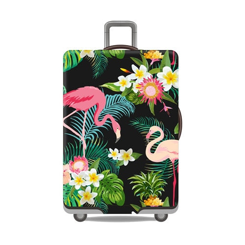Flamingo Style Luggage Cover Elastic Thickest Suitcase Protective Cover for 19''-32'' Trunk Case Suitcase Cover Luggage Case
