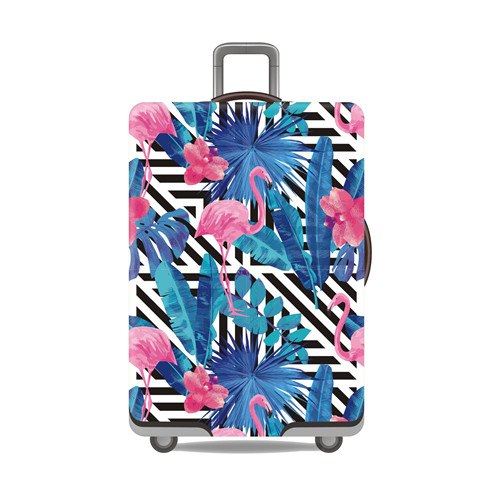 Flamingo Style Luggage Cover Elastic Thickest Suitcase Protective Cover for 19''-32'' Trunk Case Suitcase Cover Luggage Case