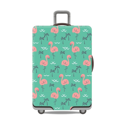 Flamingo Style Luggage Cover Elastic Thickest Suitcase Protective Cover for 19''-32'' Trunk Case Suitcase Cover Luggage Case