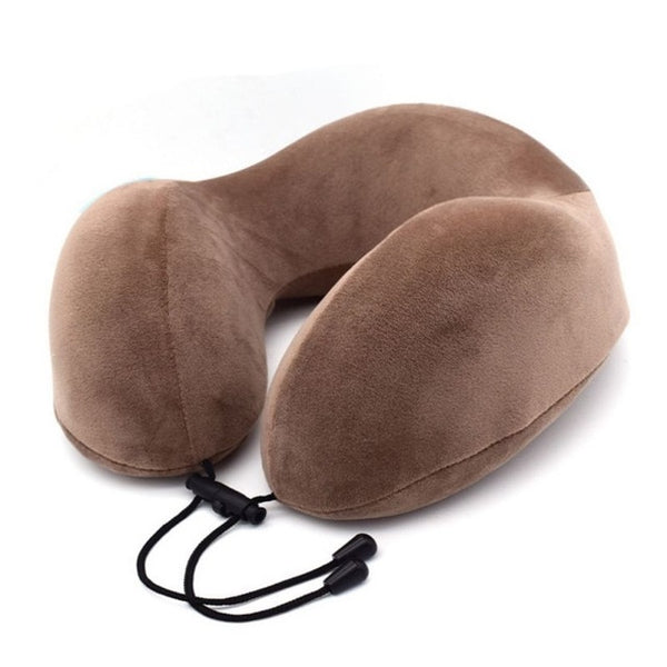 Memory Foam U-Shape Travel Pillow Airplane Solid Color Pillow Travel Pillows
