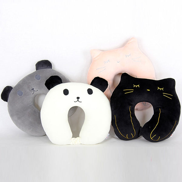 Creative cartoon U shaped pillow and travel pillow neck lovely bear and  Plush toy doll pillows sleep and travel neck pillow