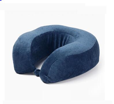 QCZX U-shaped travel pillow Memory sponge shock absorption pillow Siesta office Neck guard Portable Travel pillow