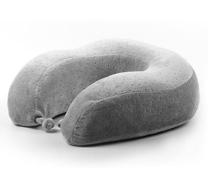 QCZX U-shaped travel pillow Memory sponge shock absorption pillow Siesta office Neck guard Portable Travel pillow