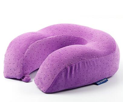 QCZX U-shaped travel pillow Memory sponge shock absorption pillow Siesta office Neck guard Portable Travel pillow