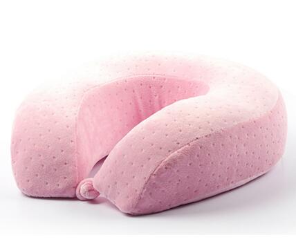 QCZX U-shaped travel pillow Memory sponge shock absorption pillow Siesta office Neck guard Portable Travel pillow