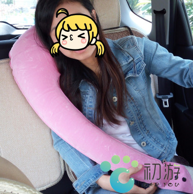 Fashion Train Inflatable Pillow Creative U-shaped Travel Pillow Personality Practical Aircraft Seat Safety Travel Pillow Q343
