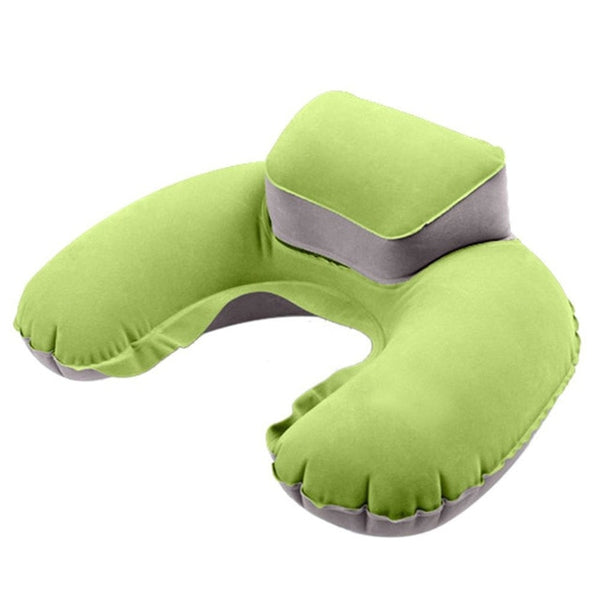 Portable U-Shape Travel Pillow Inflatable Neck Support Pillow Comfortable Car Head Neck Rest Sleep Pillows Travel Neck Pillow