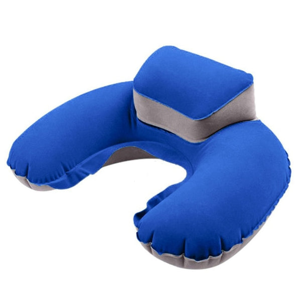 Portable U-Shape Travel Pillow Inflatable Neck Support Pillow Comfortable Car Head Neck Rest Sleep Pillows Travel Neck Pillow