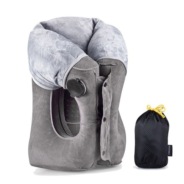 Head Supporting Travel Pillow Multifunction Inflatable Travel Pillows for Sleeping on Airplane Train Bus Office