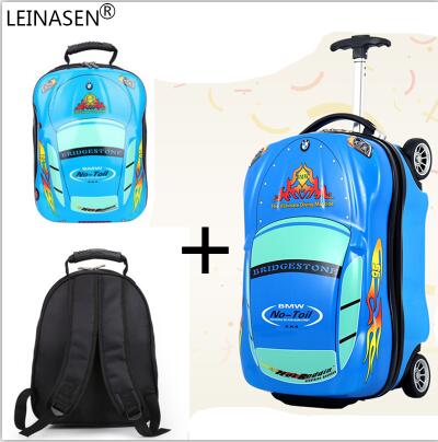 18inch Kids Suitcase 3D Car Travel Luggage Children Travel Trolley Suitcase wheels Child suitcase Boy Girl Toys kids Schoolbags