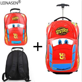 18inch Kids Suitcase 3D Car Travel Luggage Children Travel Trolley Suitcase wheels Child suitcase Boy Girl Toys kids Schoolbags