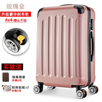 Trolley Case ABS + PC 20 "24"Wheel Luggage Suitcase Lady Men's Travel Suitcase Student Adult Portable Suitcase Password Suitcase